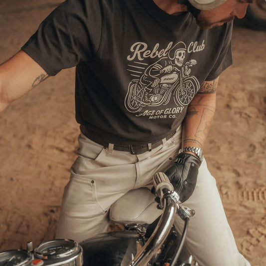 レブルクラブ TEE ウォッシュブラック